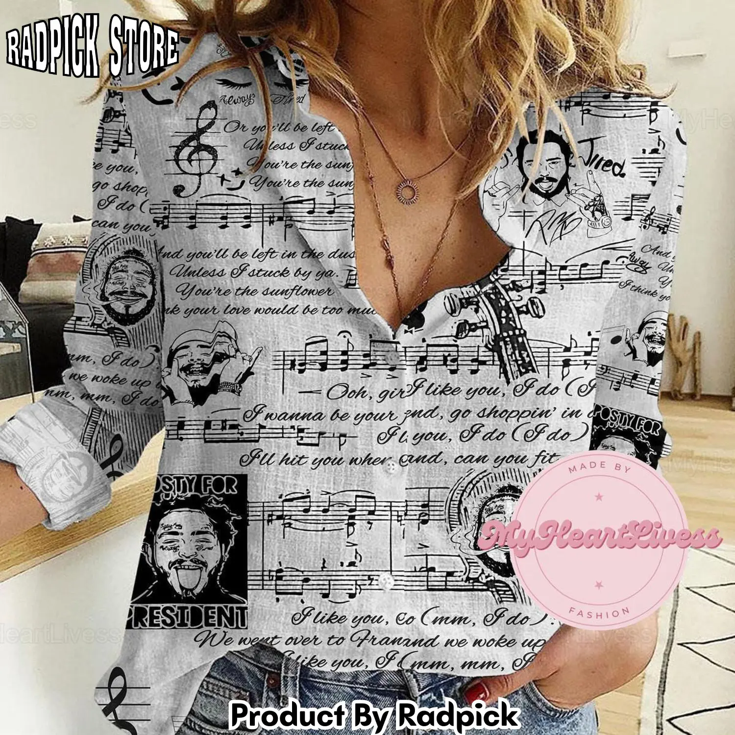 Radpick post malone linen shirt post malone linen blouse shirts for women post malone shirt posty shirt gift for her rp662424